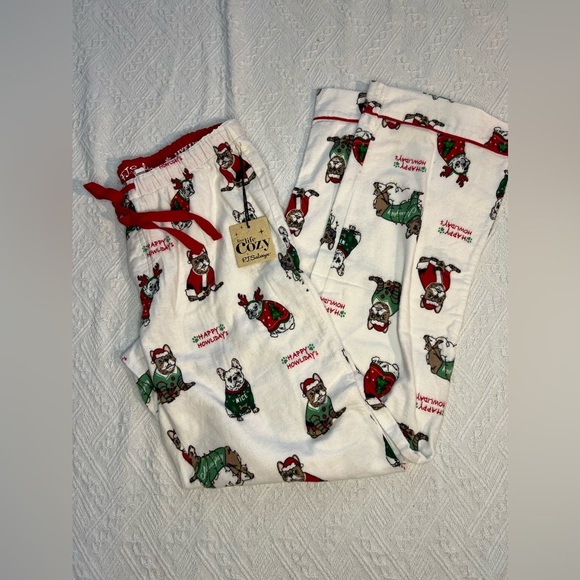 PJ Salvage Women’s Flannel Pajama Bottoms in Ivory, size XS, NWT! - Picture 6 of 11